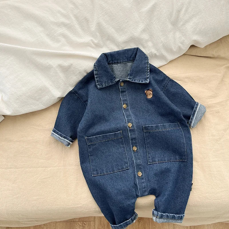 Baby Rompers Infant Boys Girls Clothes Denim Jumpsuits