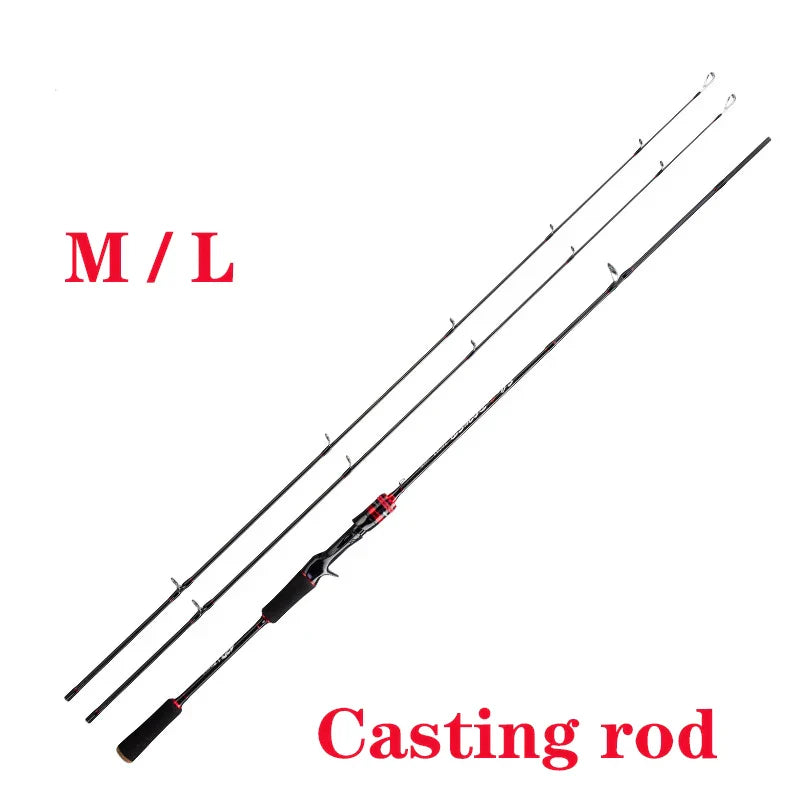 Catch.u Bass Fishing Rod Carbon Fiber Spinning/Casting Fishing