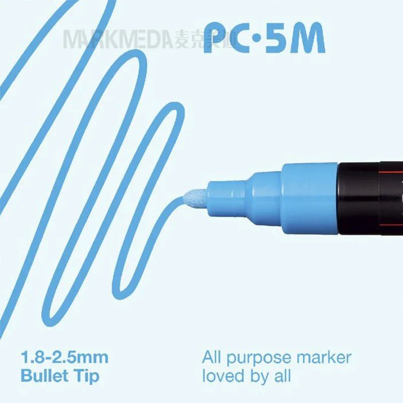 39 Colors Uni Posca PC-5M Paint Marker,1.8-2.5mm Medium