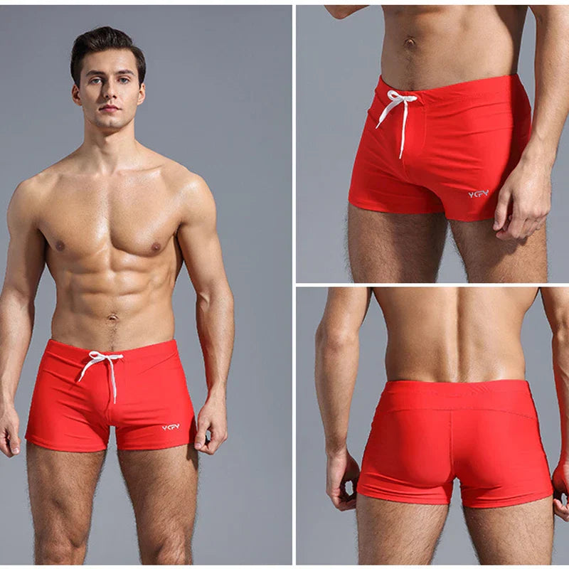 WY22 sexy soild color board tight men swimwear