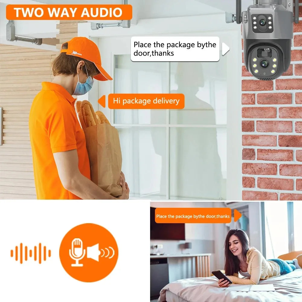 10CH 8MP Wifi Dual Lens PTZ Solar Camera