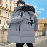 Fashion Winter Men's Mid-Length Cotton-Padded Jacket Outwear Fur