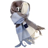 Men Scarf 100 Wool Plaid Warm Soft Muffler