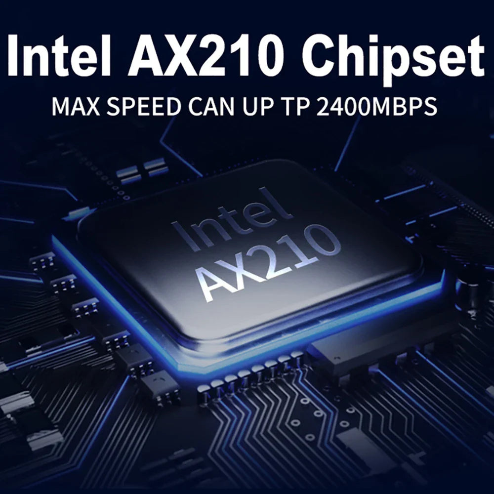 Desktop Wi-Fi 6E Intel AX210 PCIe Wireless Adapter