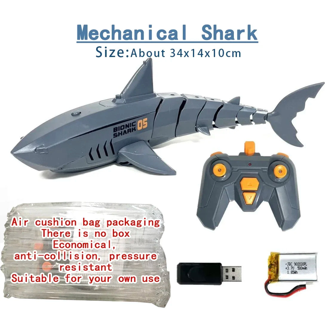 Creative Remote Control Fish Shark Electric 2.4G Radio