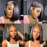 13x6 Straight Lace Frontal Bob Wig Pre Plucked