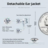 New Stud Earrings 5mm D Color Moissanite Drop