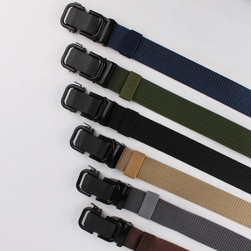 New Nylon Automatic Buckle Men Belt Outdoor Tooling