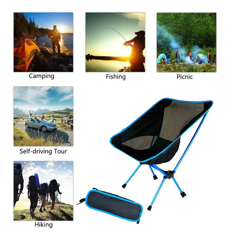 Travel Ultralight Folding Chair Superhard High Load Outdoor