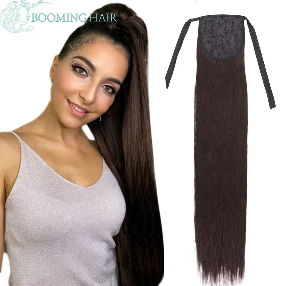 Curly Ponytail Extensions Clip in Synthetic Drawstring Ponytail