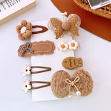 Wool Baby Girl Hairpins Princess Bows Kids Hair