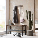 Stylish Gray 5 Hooks Flip Wall Mounted Coat