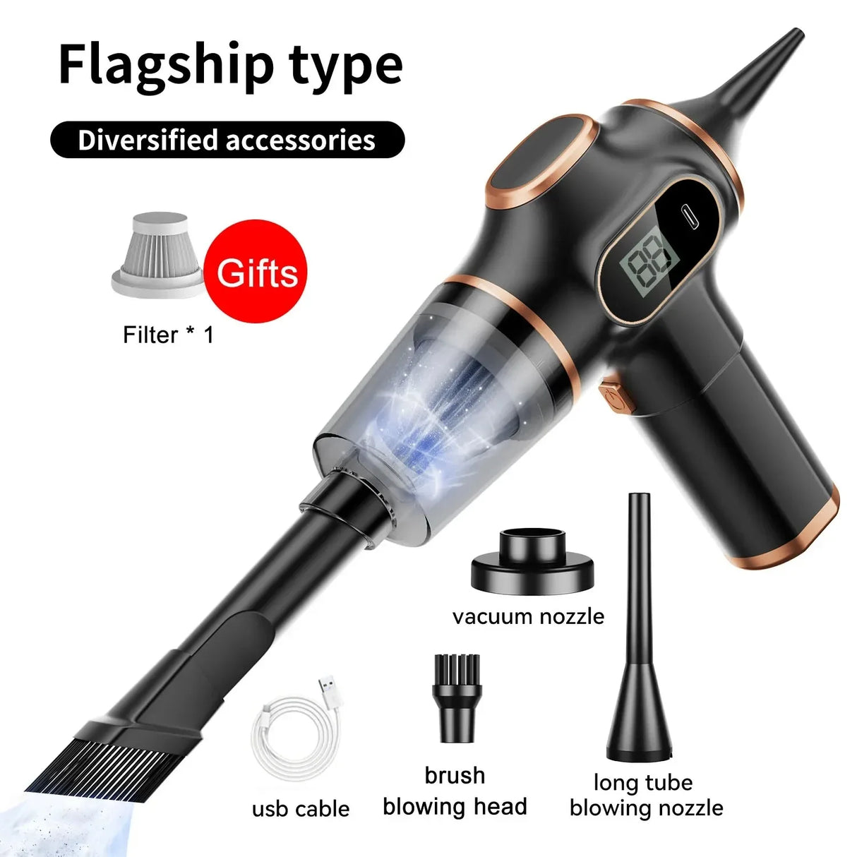 Wireless Handheld Vacuum Cleaner 120W Powerful Electric Portable