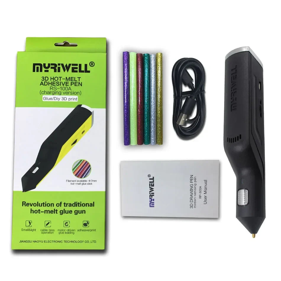 Creative Myriwell 3D Printing Pen with Hot Melt