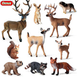 Oenux 10PCS Forest Wild Animals Model Set Deer