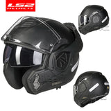 LS2 FF906 Advant Full Face Flip Up Helmets Motorcycle Modular Double Visor Helmet built-in Lens ECE Capacete Casque Casco Moto