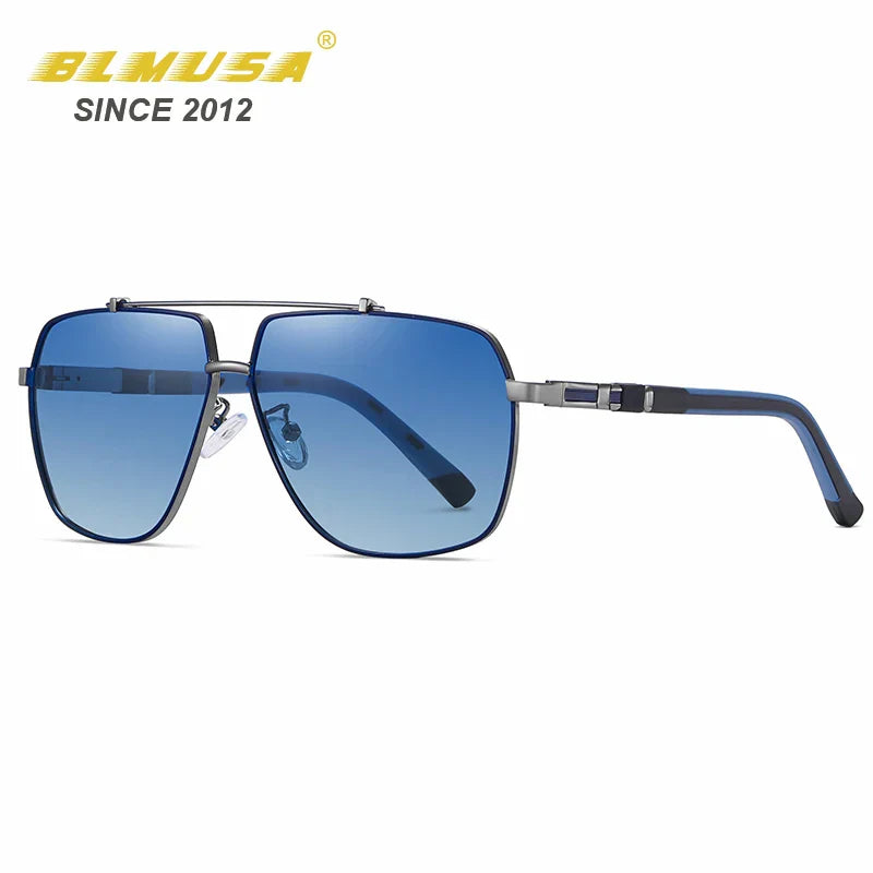 BLMUSA 2022 New Luxury Polarized Sunglasses Men Square