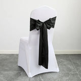10PCS 17x275cm Sage Green Satin Chair Sashes Bows