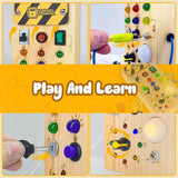 Montessori Busy Board Sensory Toys Wooden With LED