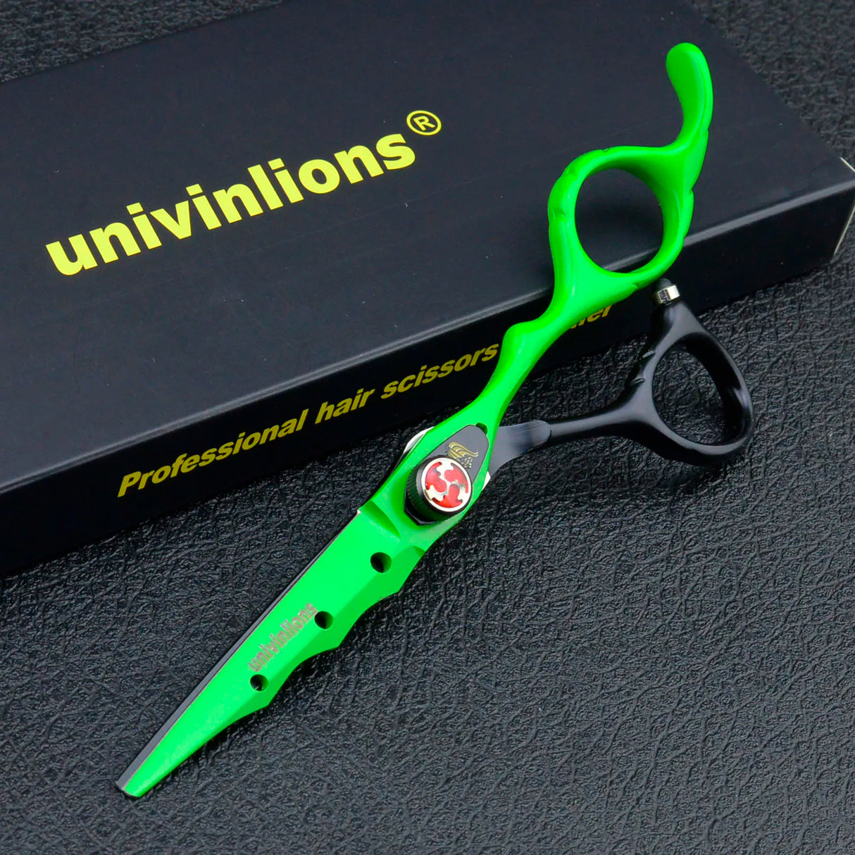 6" Black Green Hair Scissors Barber Hairdressing Tools