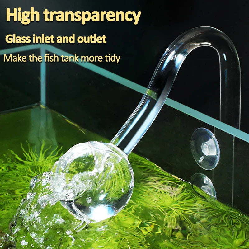Aquarium Glass Inlet Outlet Skimmer Accessories Lily Pipe