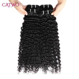 Curly Wave Hair Bundles With Lace Closure 5x5
