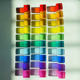 Acrylic Cubes Rainbow Gem Blocks Transparent Stacking Toys