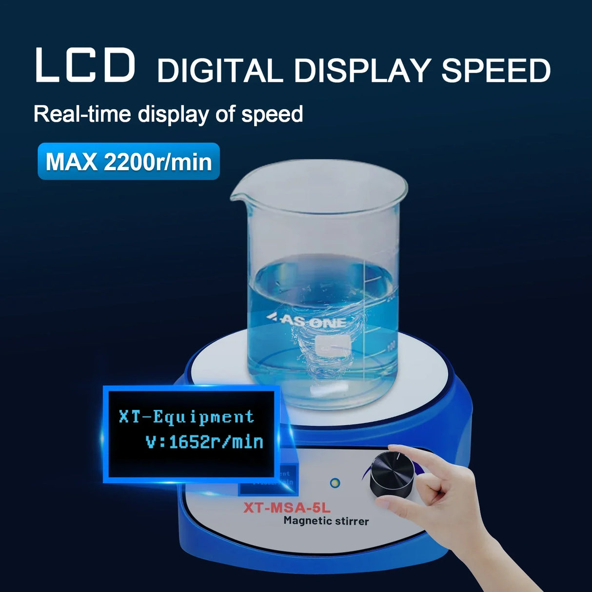 Xin Tester Magnetic Stirrer 3000ml LCD Display,Home/Lab Digital