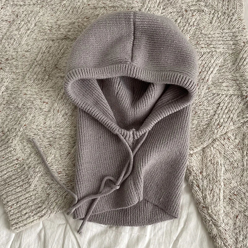 Balaclava Knitted Hooded Caps Unisex Winter Neck Ear