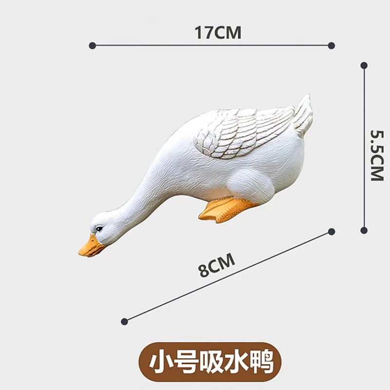 Cute Duck Resin Garden Statue Backyard Pond Ducks