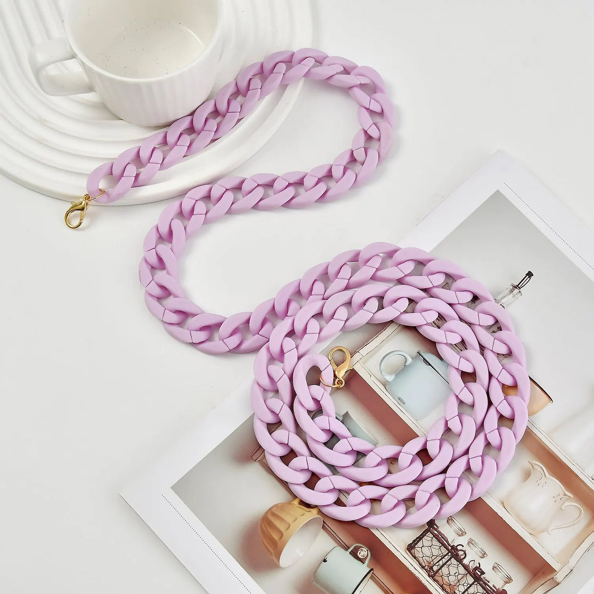 Multicolored Acrylic Bag Chain Bracelet Shoulder Chain Resin