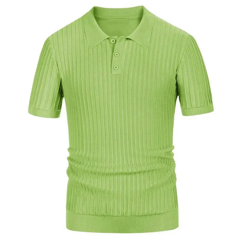 Men's Summer Short Sleeve Polo Shirts Knitted Business