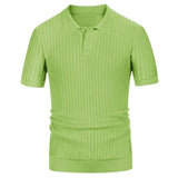 Men's Summer Short Sleeve Polo Shirts Knitted Business