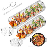 Round Rotisserie Basket BBQ Stainless Steel Mesh Barbecue