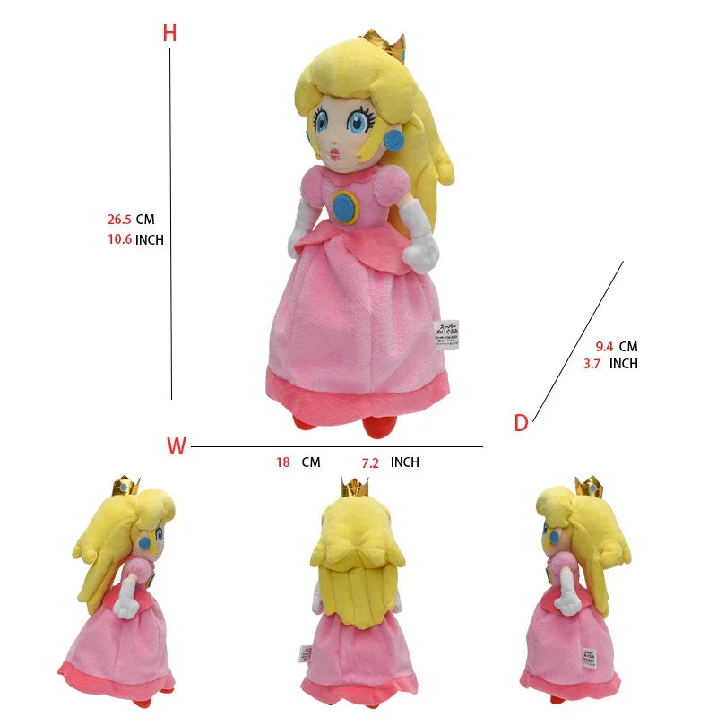 9 Styles Mario Plush Toys Princess Peach Fury