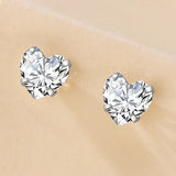 S925 Sterling Silver Small Simple and Loving Diamond Earrings for Women’s Cute and Fresh Personality Elegent Diamond Earrings