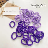 10Pcs Elastic Rubber Band Seamless Gradient Hair Rope