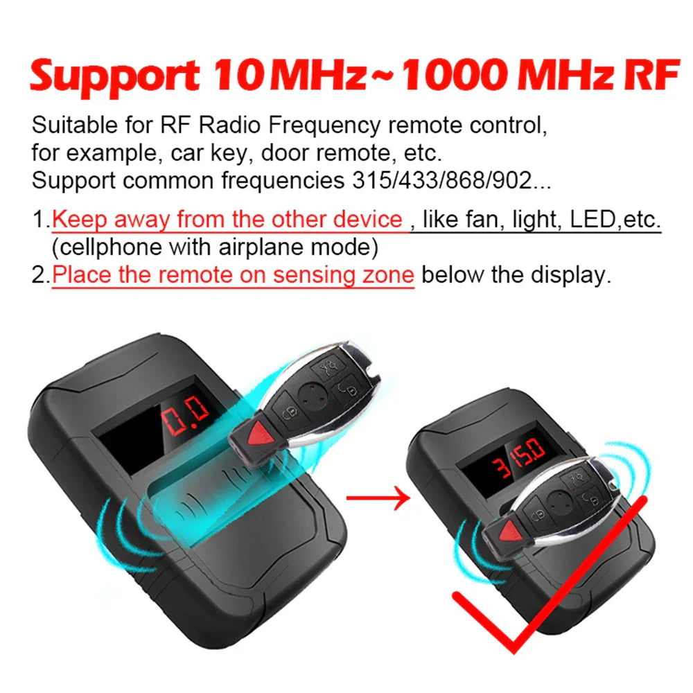 WOYO 10-1000MHZ Remote Control Tester All Car Key