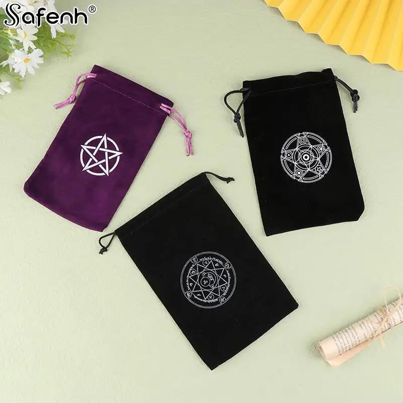 1PC Velvet Tarot Oracle Cards Storage Bag Drawstring Pouch