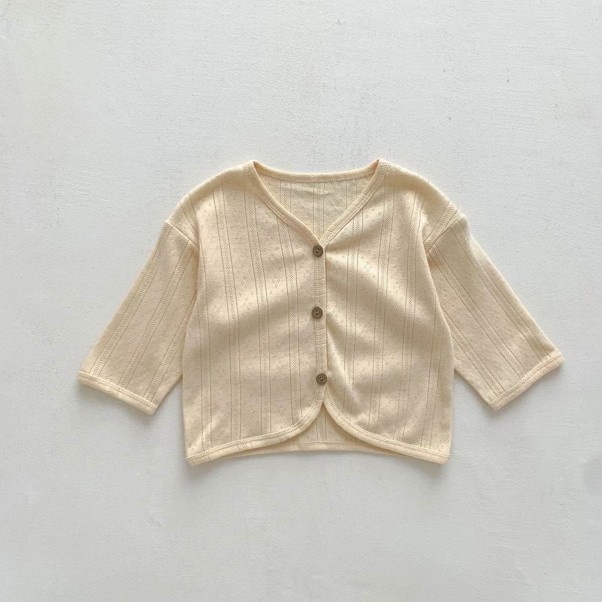 Autumn Kids Baby Girls Boys Hollow-out Solid Top