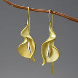 Lotus Fun 18K Gold Long Hanging New Calla