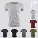 Men's Basic T-shirt Solid Color Short Sleeve Tee