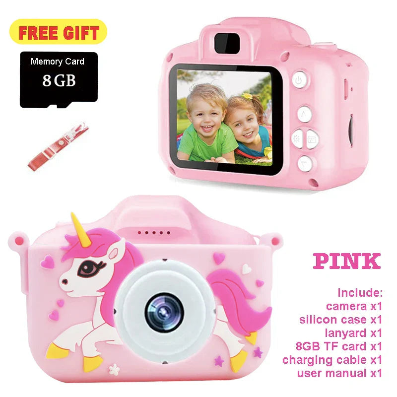 Kids digital camera cartoon multi-functions silicon case Micro