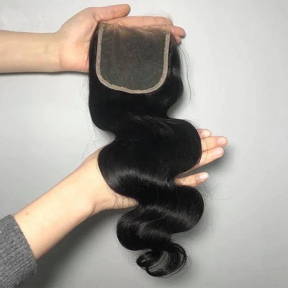 12A Body Wave Bundles With Closure 4x4 Brazilian