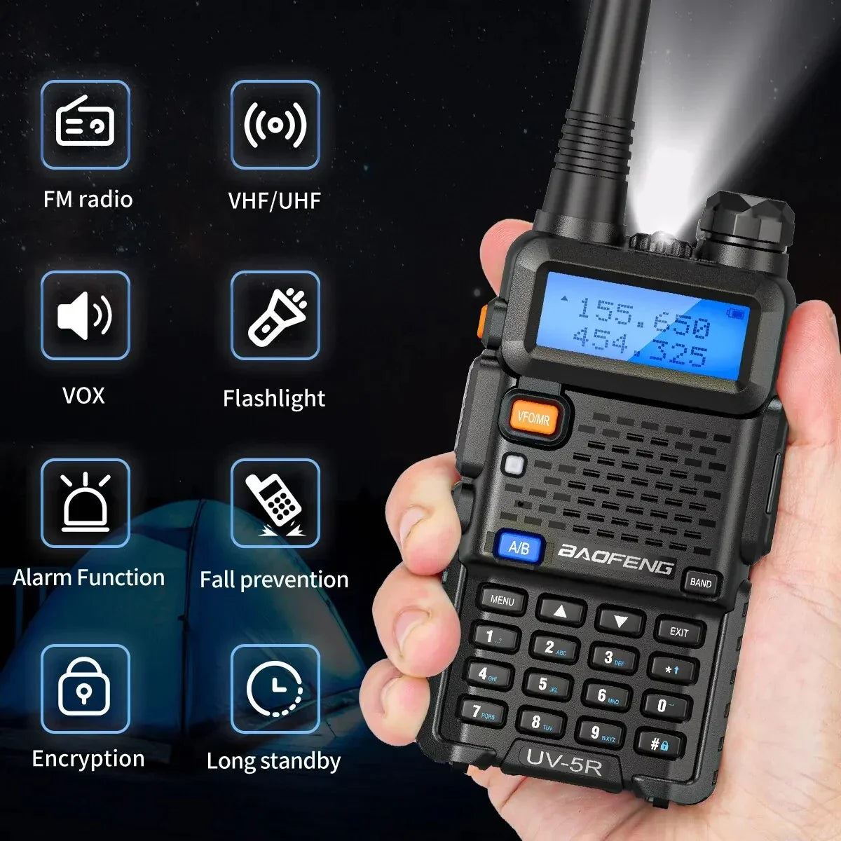 Baofeng UV 5R Walkie Talkie True 8W Portable