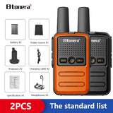 Btoera 2 Pcs Mini Walkie Talkie PMR 446