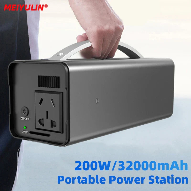 220V 200W Portable Solar Generator Power Station 32000mAh