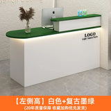 White Stylish Reception Desks Corner Light Bar Office