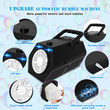 Upgrade Bubble Machine Automatic Bubble Blower with 2