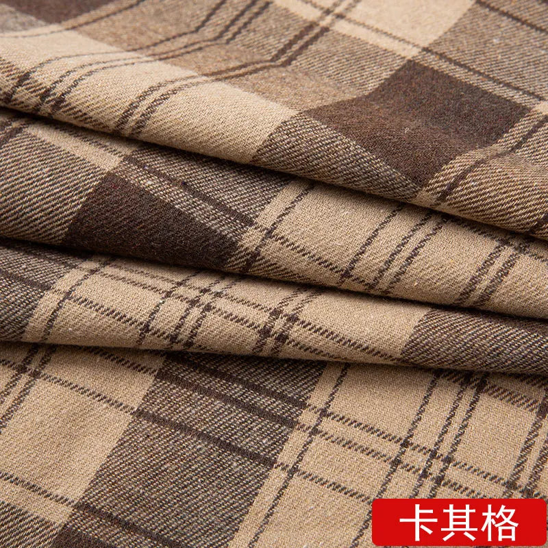 Yarn Dyed Soft Thickening Grinding Wool Plaid Fabric